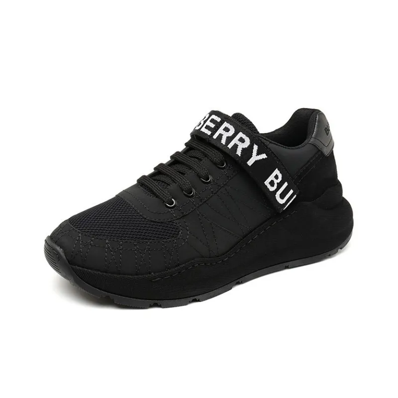 Burberry Ronnie Lace Up Black White Logo-2