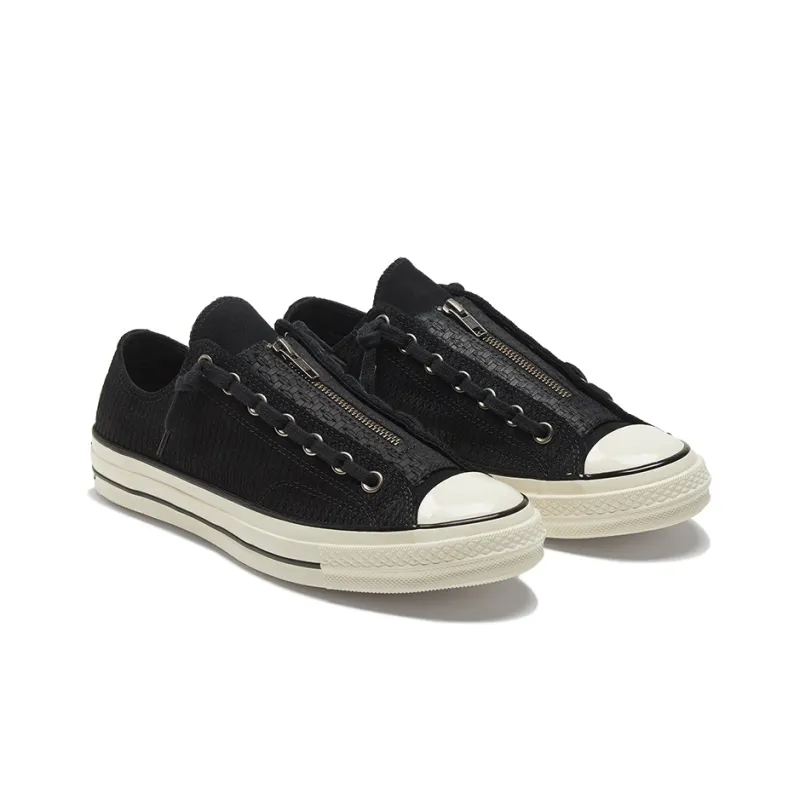 Converse Chuck 70 Zip Low 'Embossed Suede Black Egret'-2