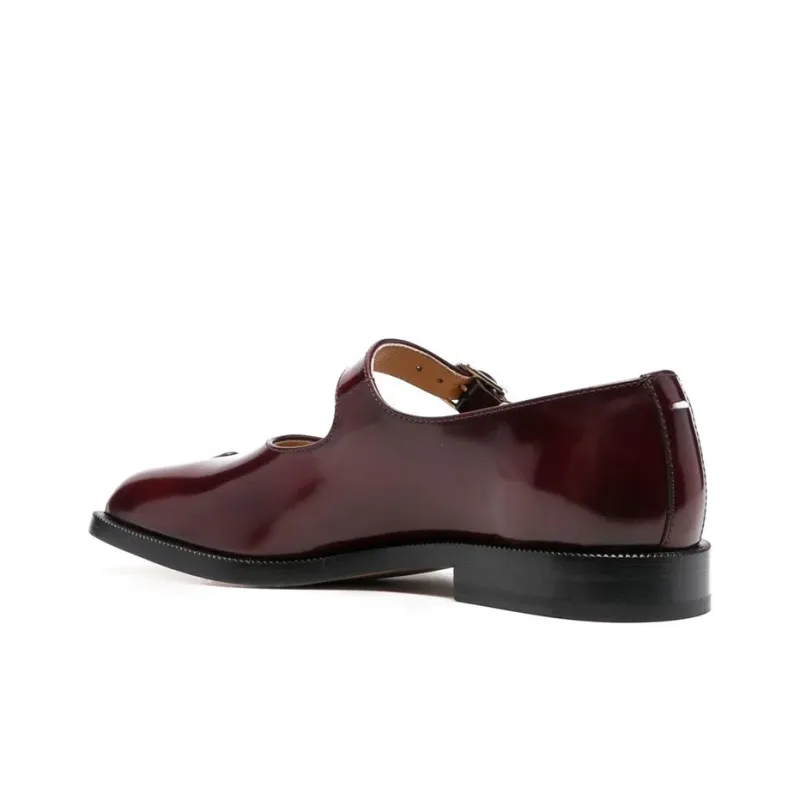 Maison Margiela Tabi Mary-Janes Leather Ballerina Shoes-3