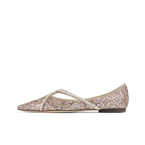 Jimmy Choo Genevi Crystal-embellished Ballerina Shoes
