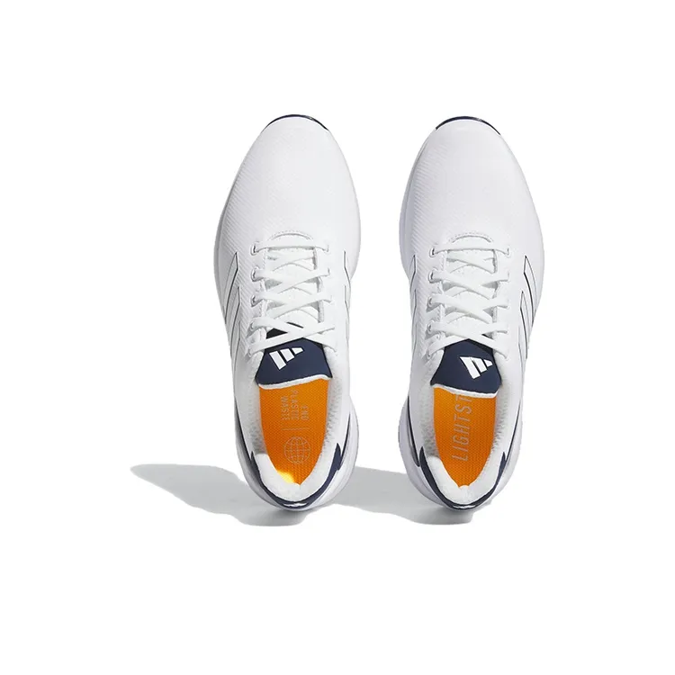 Adidas ZG23 Golf Shoes 'White Collegiate Navy Solar Gold'-3