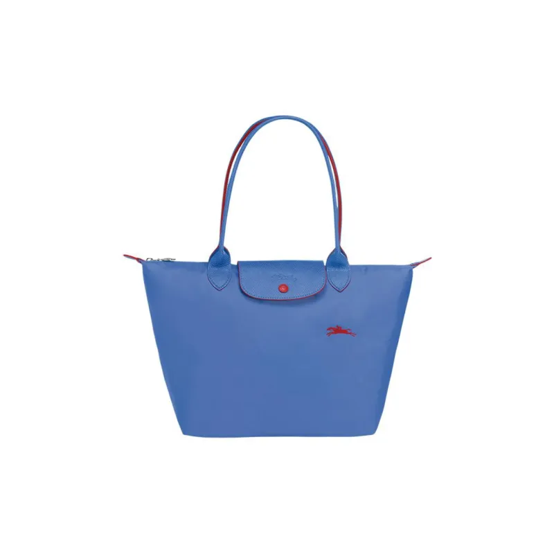 LONGCHAMP Le Pliage Club Fabric Shopping Bag, Handbag, Shoulder Bag Trumpets Women's Blue Purple-0