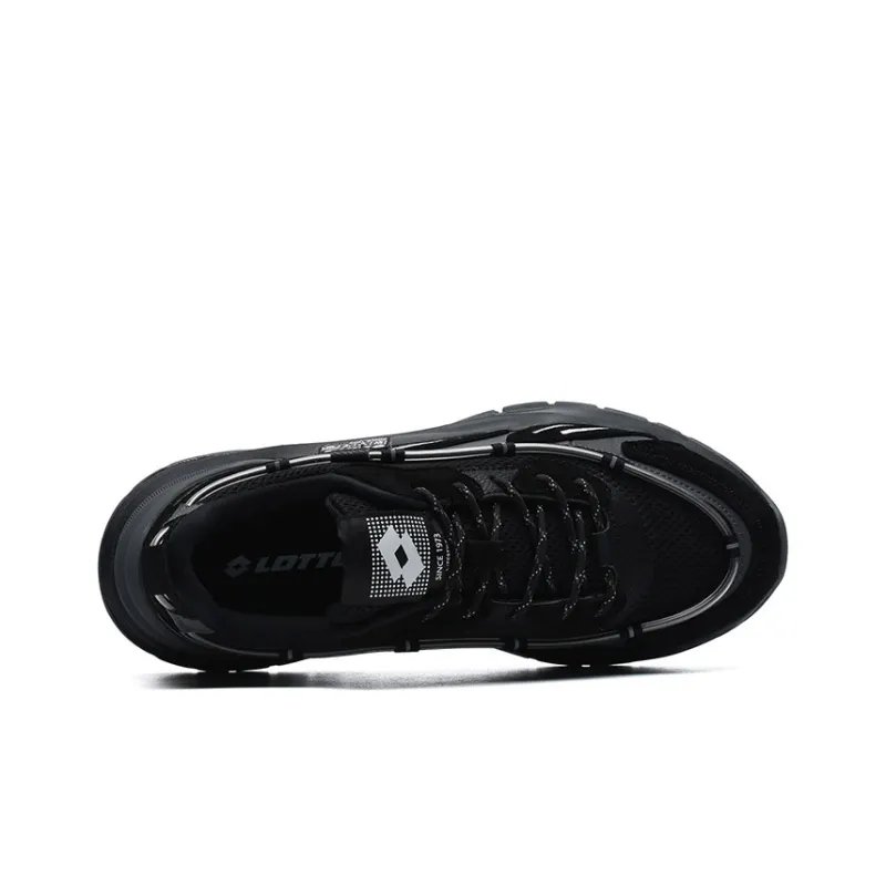 LOTTO Thundercloud Cushioning Anti Slip And Wear Resistant Low Top Chunky Sneakers Men's Black-2