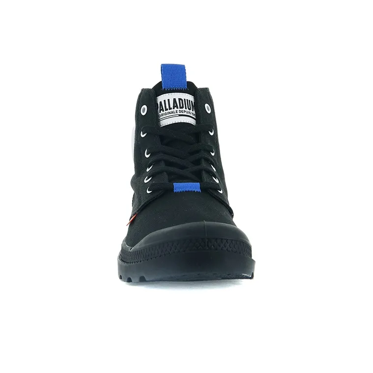 Palladium Pampa Mono Metro Slip Resistant, Abrasion Resistant, Breathable High Top Canvas Shoes Unisex Black-3