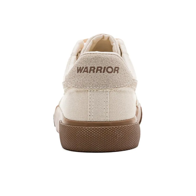 Warrior Anti Slip Wear Resistant Breathable Lightweight Low Top Canvas Shoes Unisex Beige Brown-3
