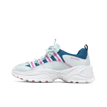 Skechers Kozmiks Cushioned Slip Resistant Breathable Low Top Chunky Sneakers Women's Pink Blue