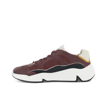 Ecco Chunky Sneakers Men Low Top Burgundy