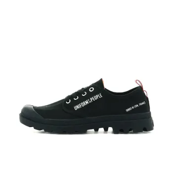 Palladium Pampa Oxford Uniform Of The Slip Resistant, Abrasion Resistant, Breathable Low Top Canvas Shoes Unisex Black