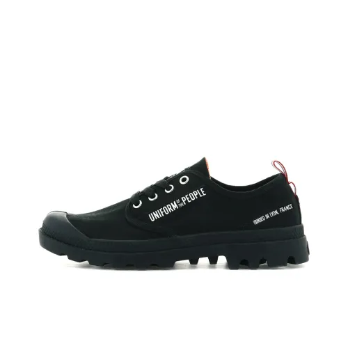 Palladium Pampa Oxford Uniform Of The Anti Slip And Wear Resistant Breathable Low Top Canvas Shoes Unisex Black