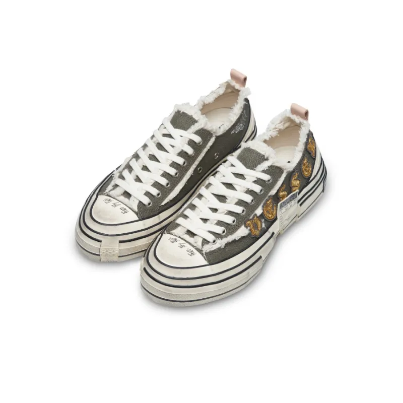 VESSEL Durable Breathable Low Top Canvas Shoes Unisex Green-2