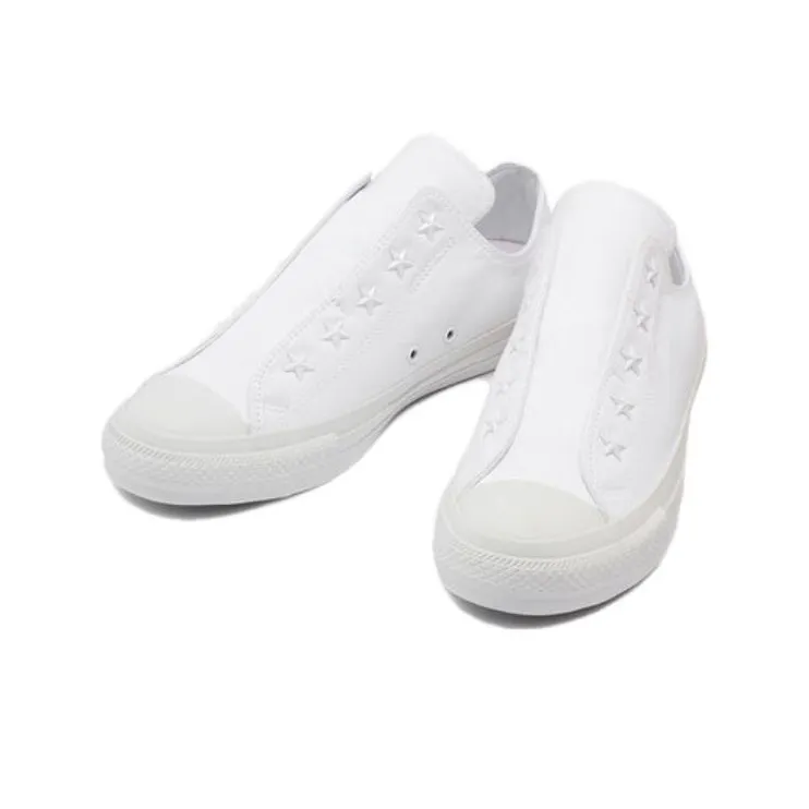 Converse Chuck Taylor All Star 100 Starslip O Anti-Slip Wear-Resistant Low-Top Canvas Shoes Unisex White Japan Version-1