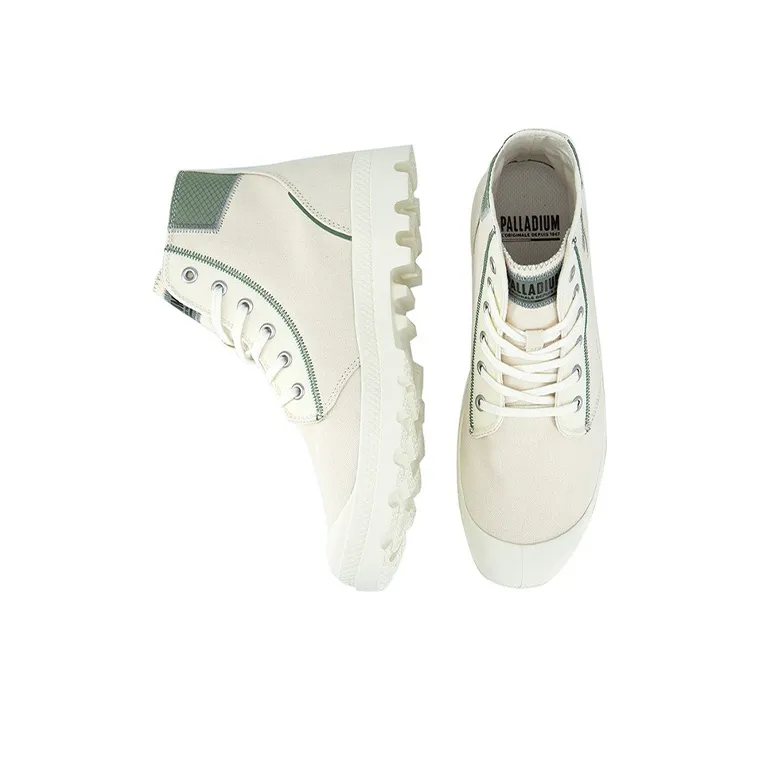 Palladium Anti Slip And Wear Resistant Breathable High Top Canvas Shoes Unisex White-2