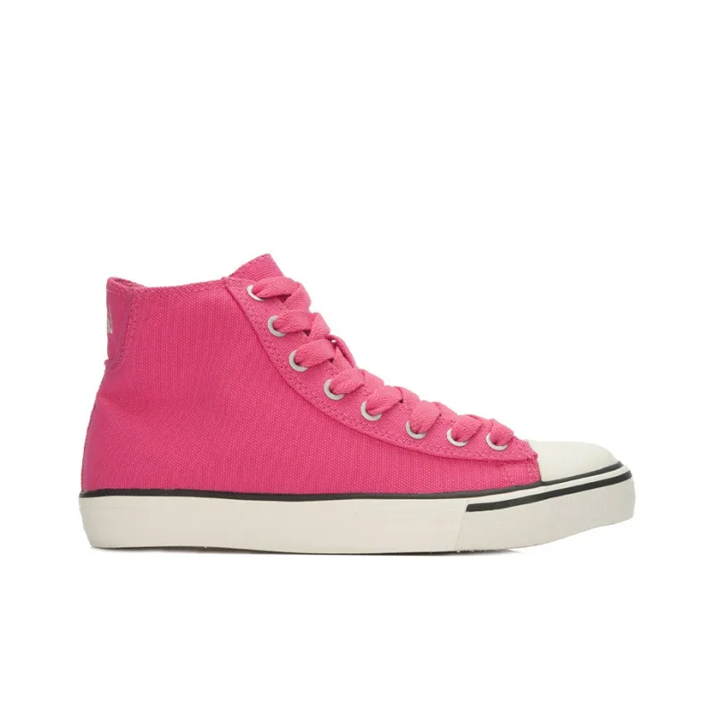 LiNing Wear resistant And Lightweight High Top Canvas Shoes Women's Pink White-1
