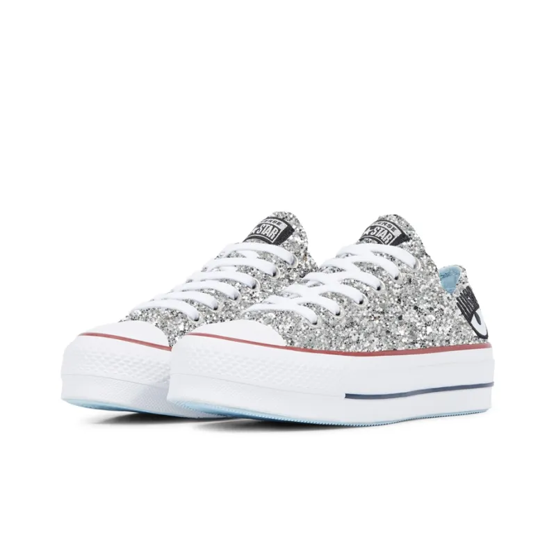 Converse Chiara Ferragni X Women's Chuck Taylor All Star Lift Ox 'Silver Red' Women's-2