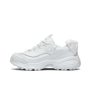 Skechers D Lites 1.0 Low Top Sneakers 'White' Women's