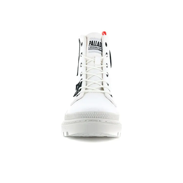 Palladium Pallatrooper Zip Breathable High-Top Canvas Shoes Women's White-2