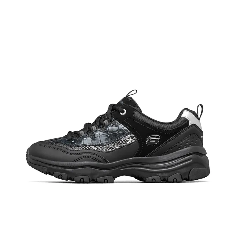 Skechers D'lites Leisure Chunky Shoes Black Women's-0