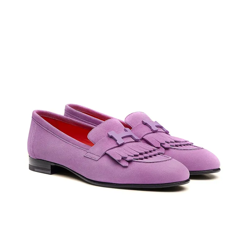HERMES Royal Casual Single Shoes Women's Parma Purple-2
