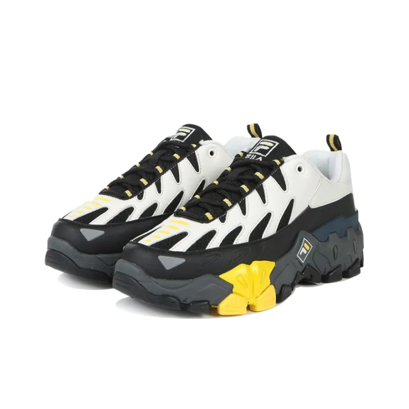 FILA Raid Chunky Sneakers Unisex Low Top White/Black/Yellow-1