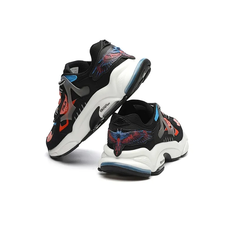 Marcelo Burlon X FILA FUSION FILA FUSION Marcelo Burlon Co branded Series Chunky Sneakers Men Low Top Black-3