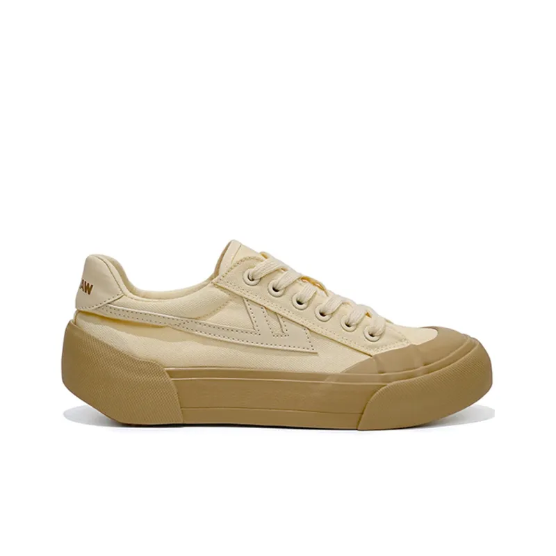 Warrior Slip Resistant Waterproof And Breathable Lightweight Low Top Canvas Shoes Women's Beige Khaki-1