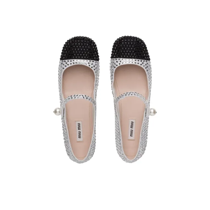 MIU MIU Casual Single Shoes Women's White Black-4