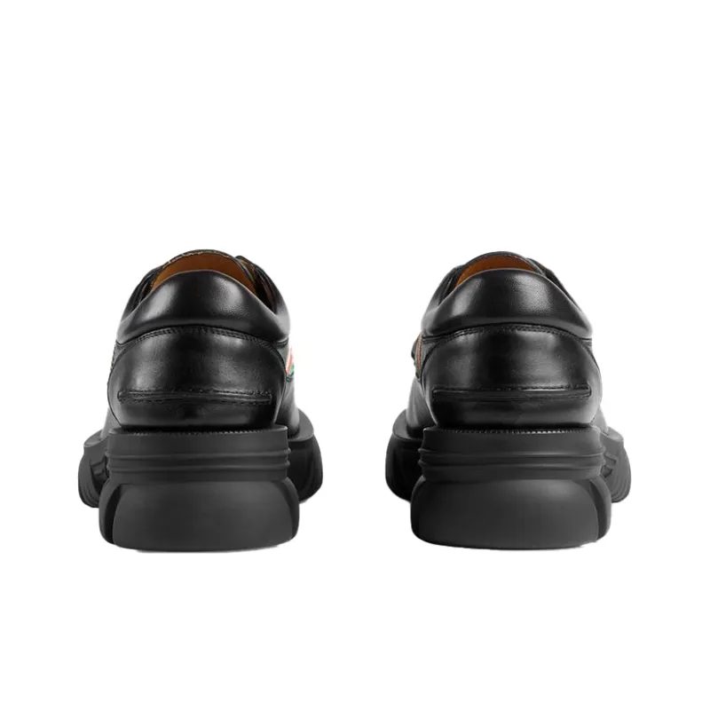 GUCCI Gg Romance Lace Up 'Black'-3