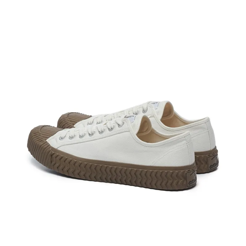 Excelsior Canvas Shoes Unisex Low Top Steam White/Coffee-2