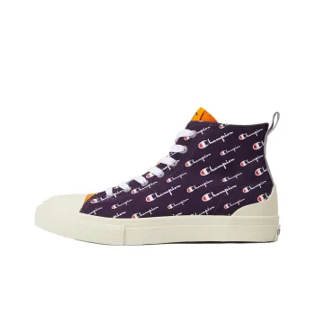 Champion Campus Canvas Shoes Unisex High Top Purple/Yellow