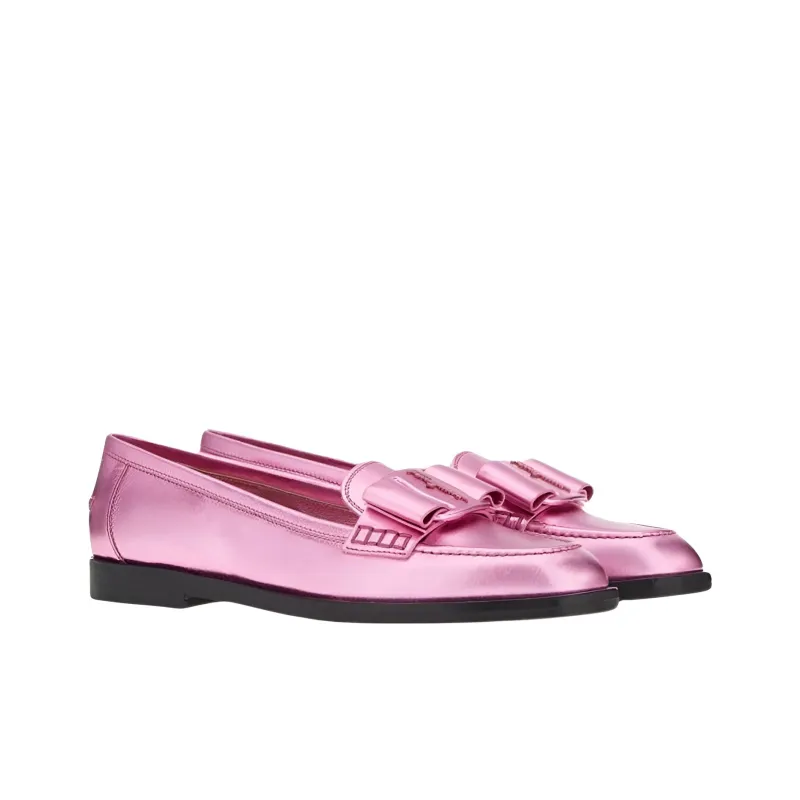 FERRAGAMO Casual Single Shoes Low Heel 3cm Women's Pink-2