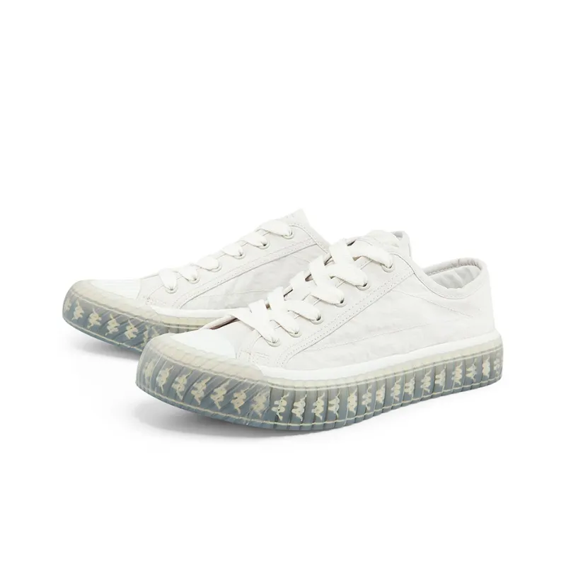 Kappa Wear-Resistant Low-Top Canvas Shoes Unisex Bright Rain Gray-3