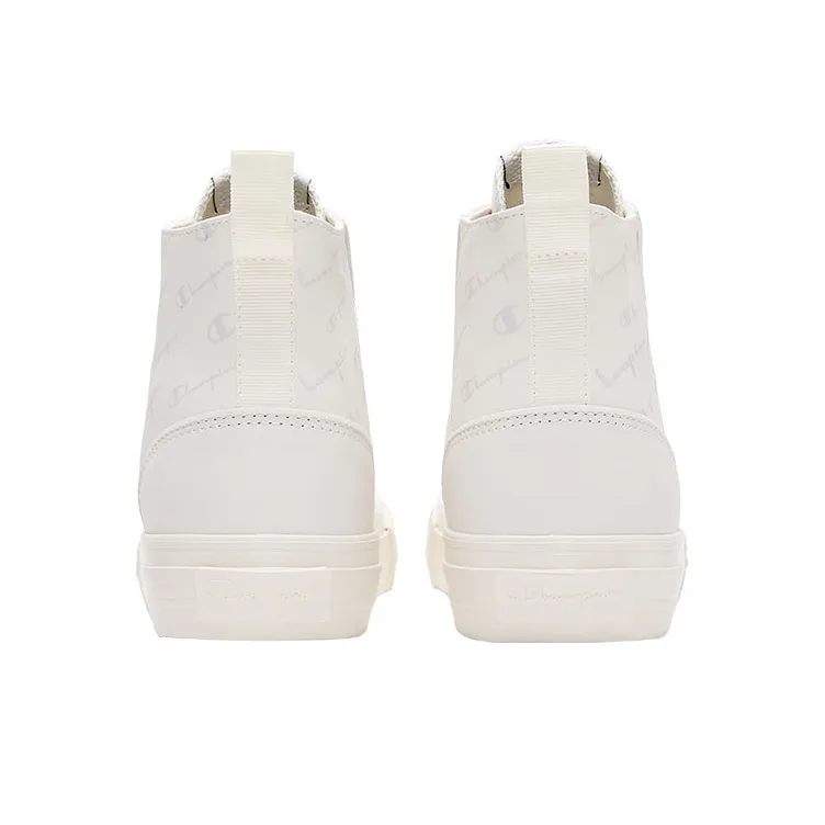 Champion Canvas Shoes Unisex High Top Milk White/Rain Mist Gray-3