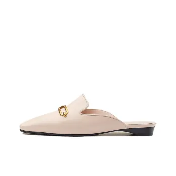 HERMES Esmee Wrap toe Slippers Women's Bora Bora Island White
