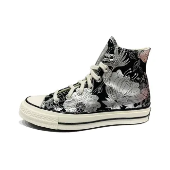 Converse Chuck Taylor All Star 70 Hi Vintage Floral Black Silver Women's