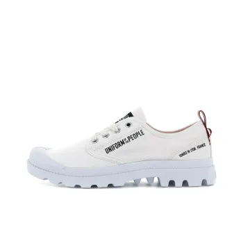Palladium Pampa Oxford Uniform Of The Anti Slip And Wear Resistant Breathable Low Top Canvas Shoes Unisex White