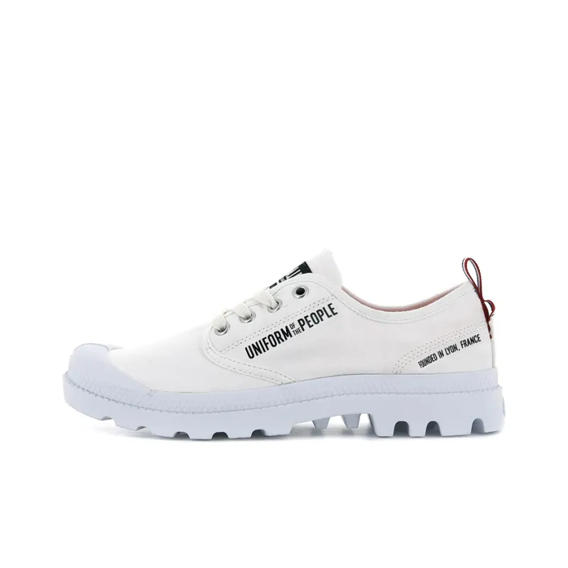 Palladium Pampa Oxford Uniform Of The Slip Resistant, Abrasion Resistant, Breathable Low Top Canvas Shoes Unisex White-0