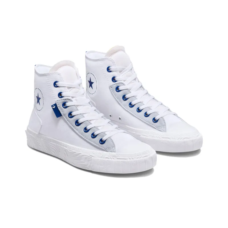 Converse Chuck Taylor All Star Colour Pop Anti Slip Wear Resistant High Top Canvas Shoes Unisex White Blue-2