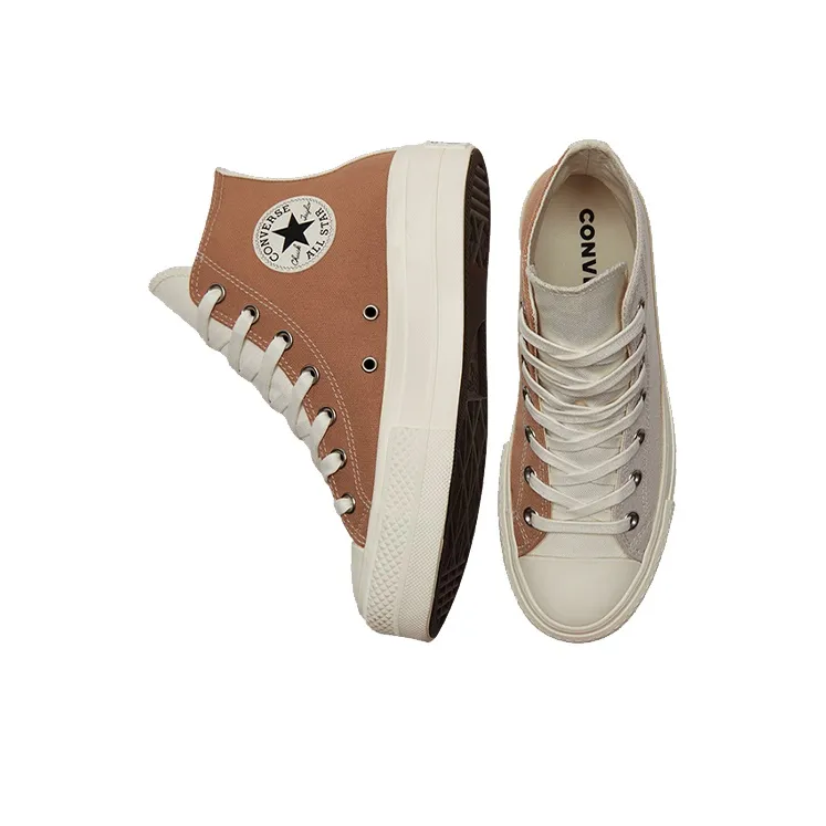 Chuck Taylor All Star Women's Converse Tri Panel High 'Color Block Hemp Desert Sand' Women's-3