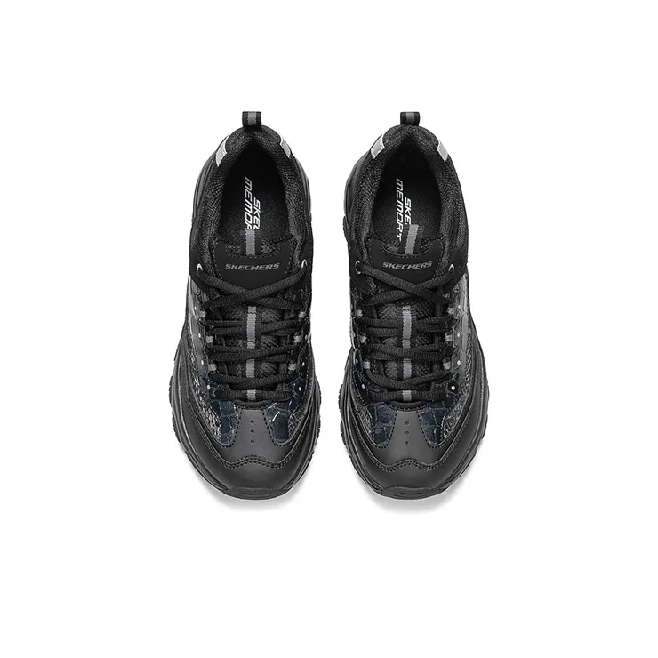 Skechers D'lites Leisure Chunky Shoes Black Women's-3