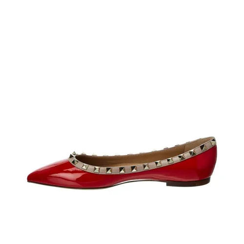 Valentino Rockstud Women's Casual Shoes Women's Red