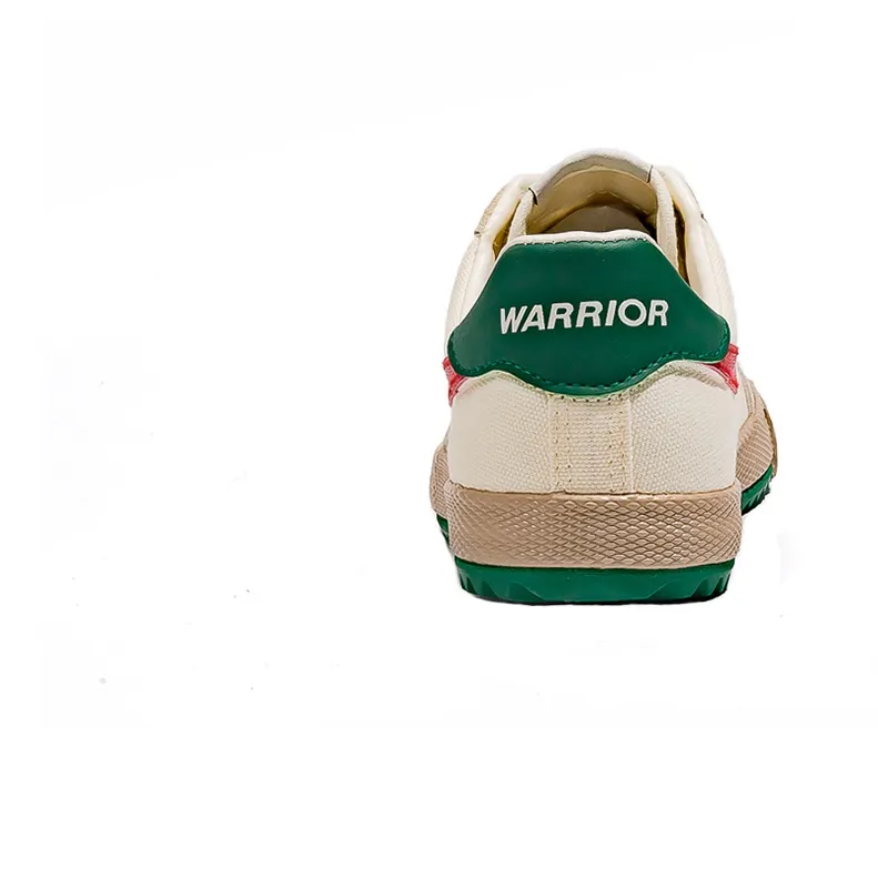 Warrior Wear resistant, Lightweight, Breathable, And Non slip. Low Top Canvas Shoes Unisex Beige Gray Red-2