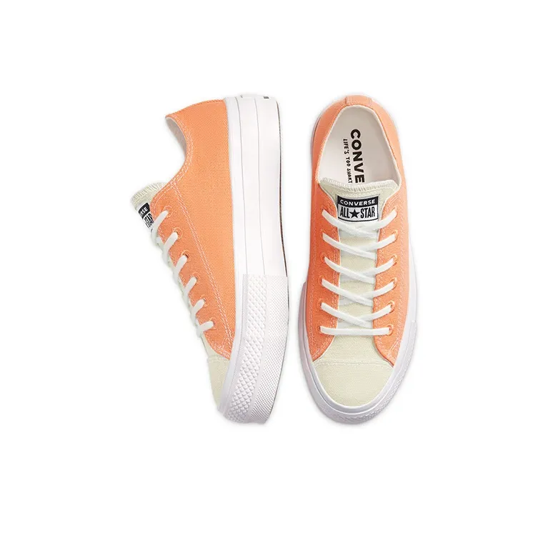 Converse Women's Renew Cotton Chuck Taylor All Star Platform Low 'Fuel Orange' Women's-2