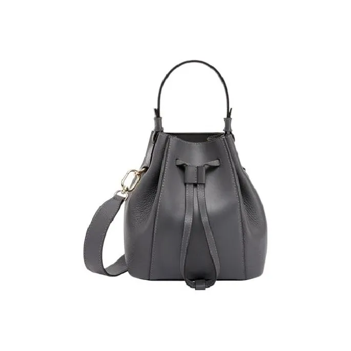 Furla Miastella Cow Leather Bucket Bags Shoulder Bag Crossbody Bag Handbag Mini Women's Gray-0