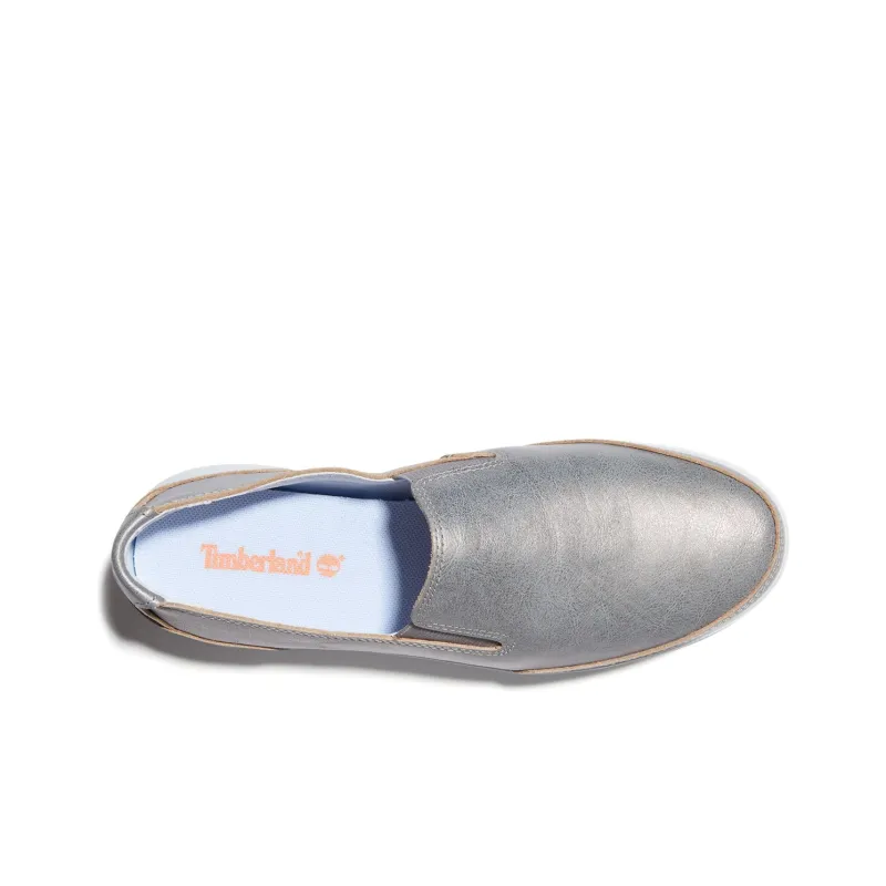 Timberland Women's Casual Shoes Women's Low Top Silver Gray/White-2