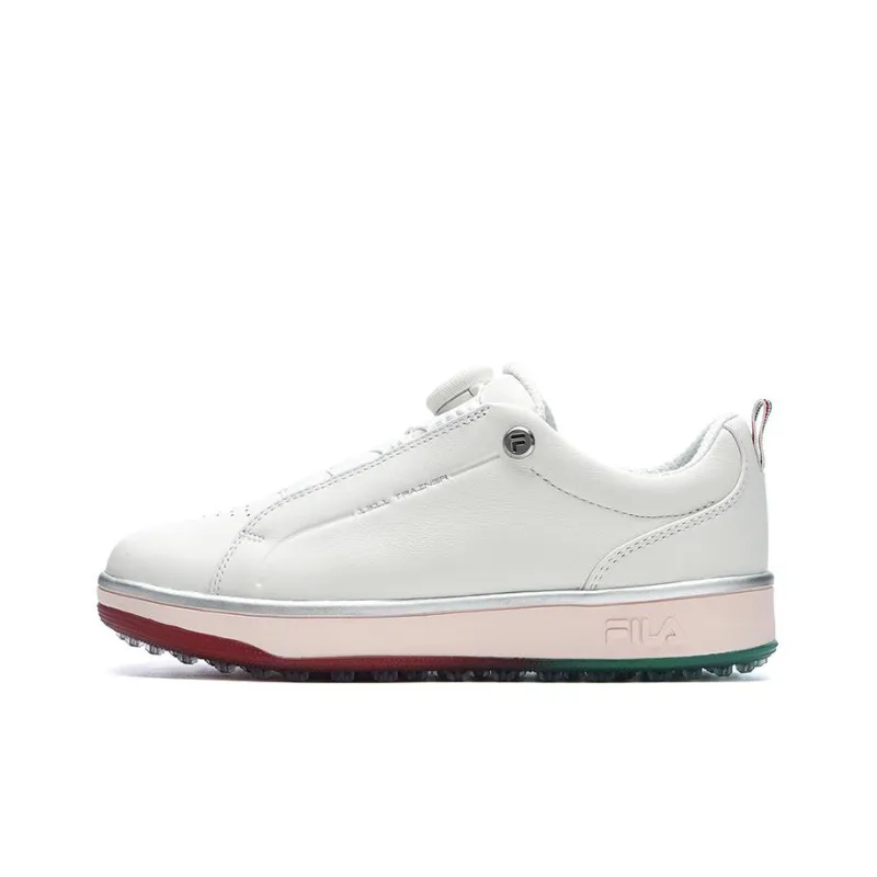 FILA GF 1911 Trainer Cushioning Anti-Slip And Wear-Resistant Low-Top Golf Shoes Women's White Pink-0
