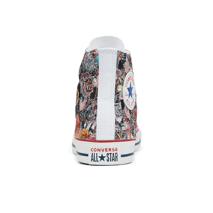 Converse Chuck Taylor All Star Glitter Tattoo High Top Slip-Resistant High-Top Canvas Shoes Unisex Painted-3