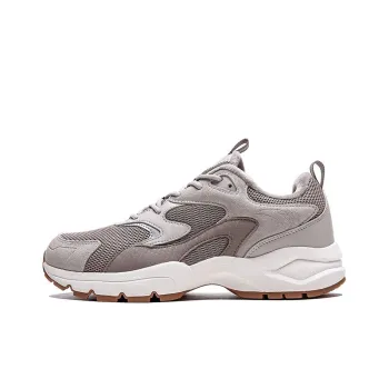 ANTA Chunky Sneakers Men Low Top Linen Gray/Shade 2 Gray/Ivory White