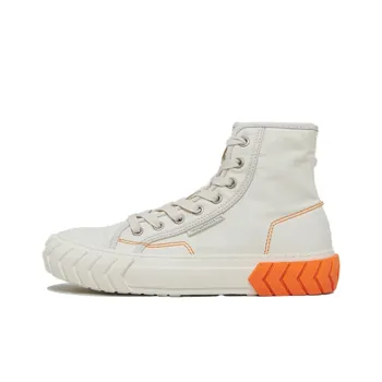 Both Canvas Shoes Women's High Top White/Orange