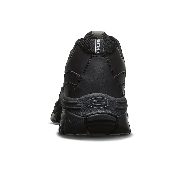 Skechers Energy Cushioning Anti Slip And Wear Resistant Low Top Chunky Sneakers Men's Black-3