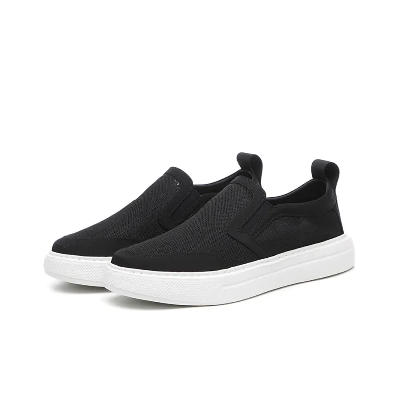 YEDANI Low Top Canvas Shoes 4cm Men's Black-2